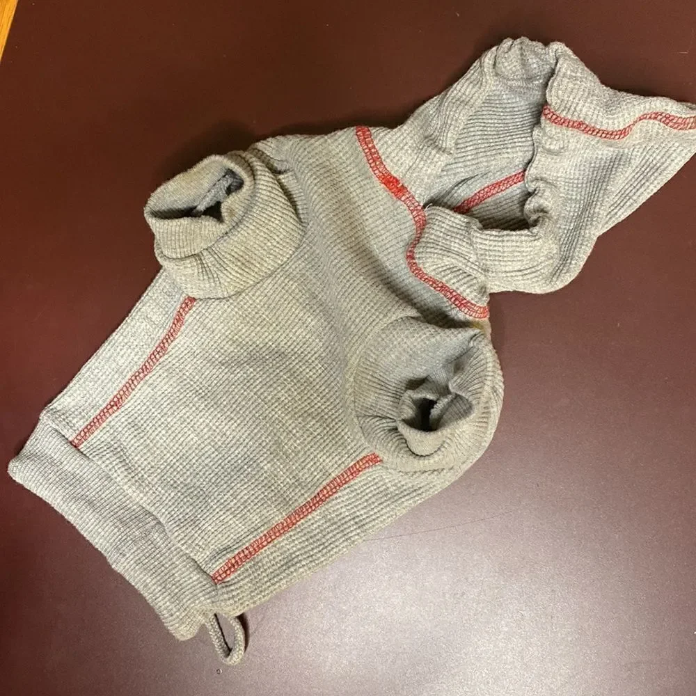 Waffle Thermal Dog Hoodie
